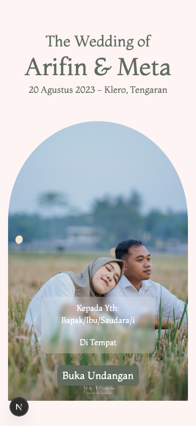 Preview undangan Arifin & Meta