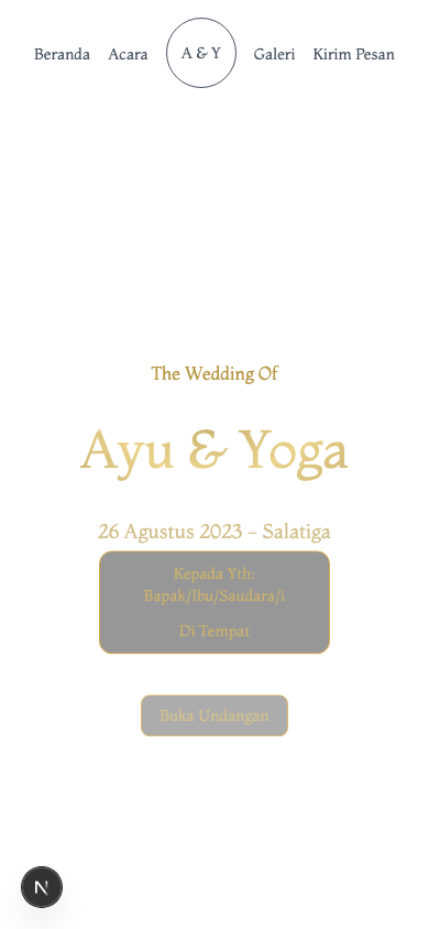 Preview undangan Ayu & Yoga