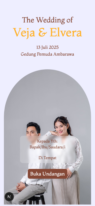 Preview undangan Veja & Elvera